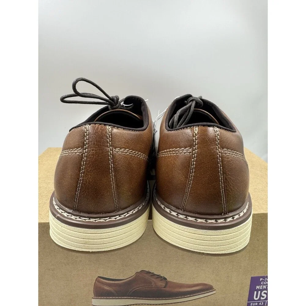 NEW Steve Madden P-Jansen Oxford Cognac Casual Lace Up Shoes, Men's Size 10